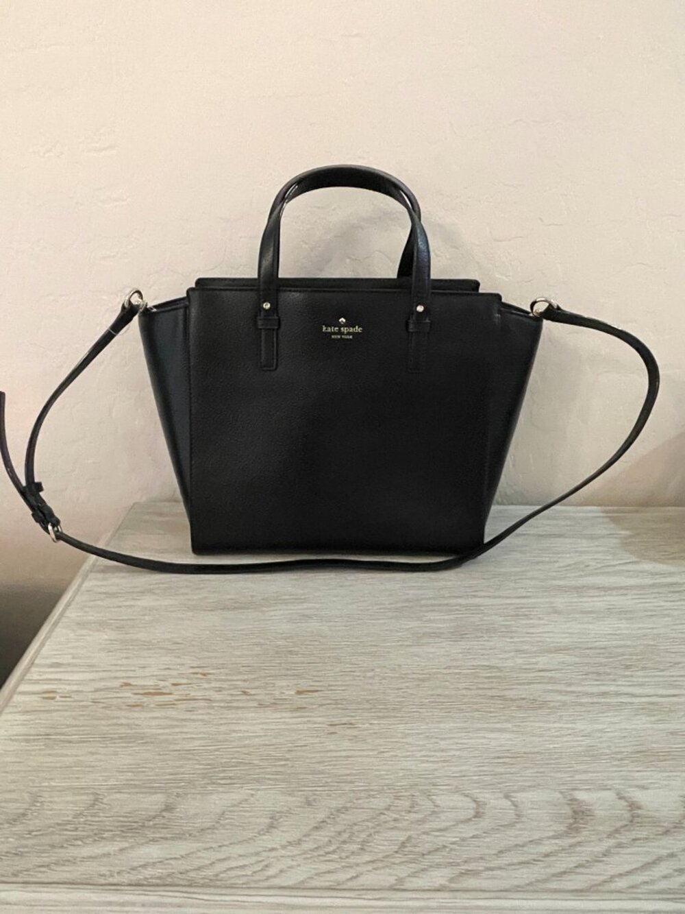 New Kate Spade Grand Street Hayden Tote Bag & Nika Wallet Black Leather - Picture 2 of 16